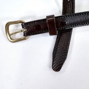 VTG Hickok Pioneer Belt Brown Saddle Leather Hand Rubbed